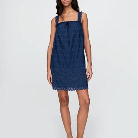 DOEN x GAP Eyelet Shift Mini Dress NEW WITH TAGS - Picture 1 of 6
